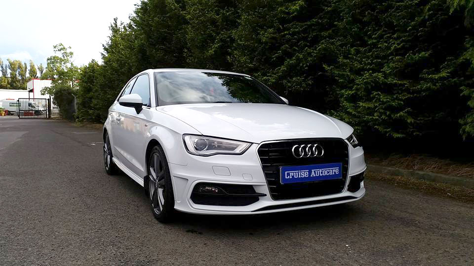 White Audi A3 S Line at Cruise Autocare